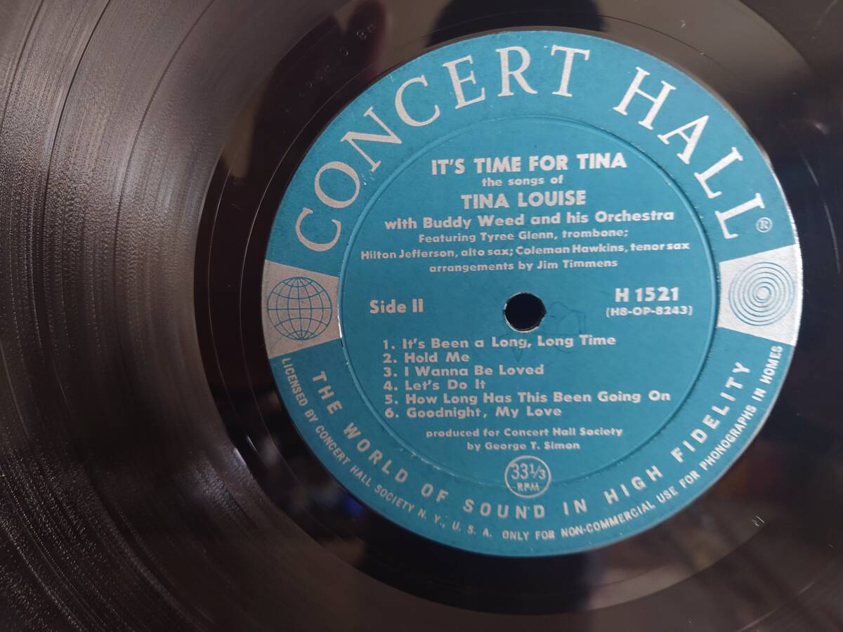 TINA LOUISE/ IT’S TIME FOR TINA/ CONCERT HALL オリジナル盤！！の画像4