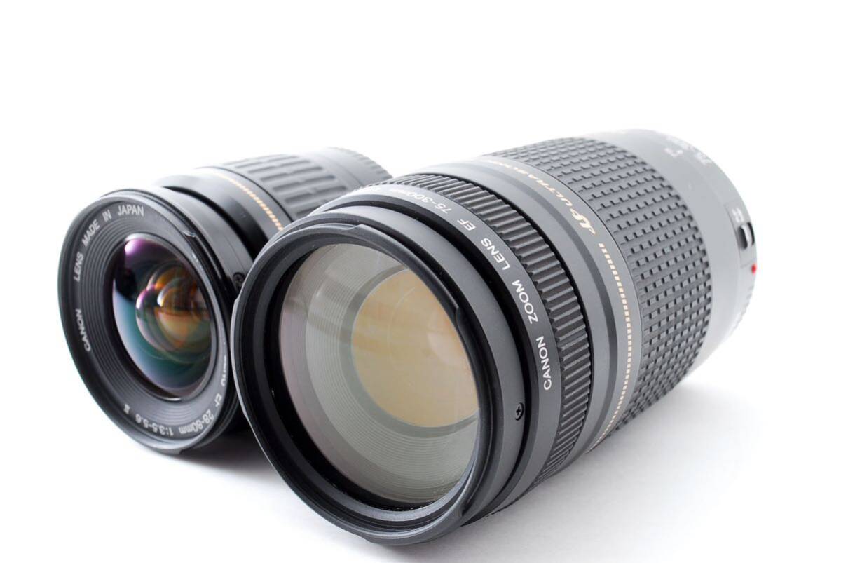 保証付き！Canon/キヤノン EOS Kiss X10、Canon EF28-80㎜1:3.5-5.6II Canon EF 75-300mm F4-5.6 II USM レンズセットULTRA SONIC_画像7