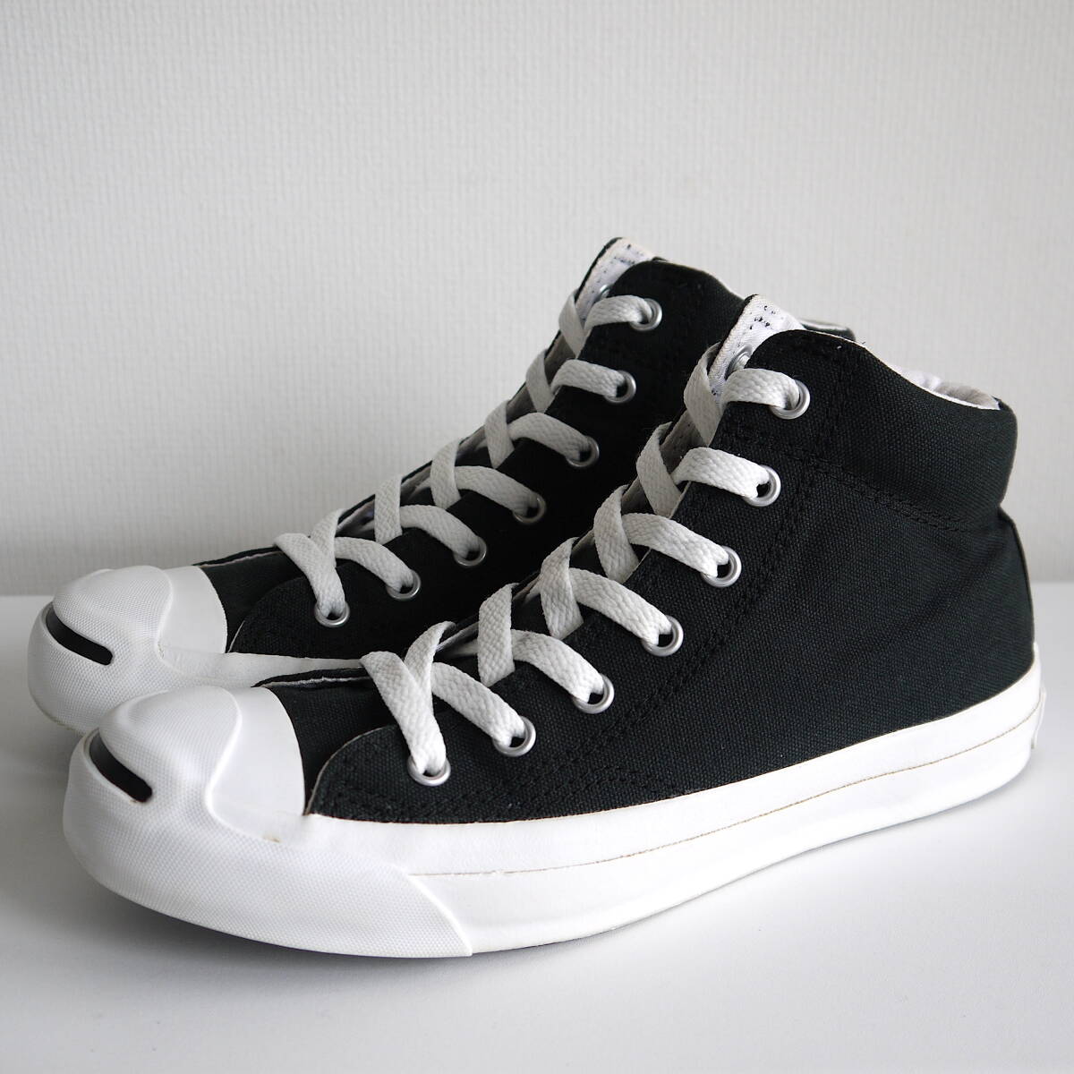 CONVERSE JACK PURCELL　コンバース ジャックパーセル　人気のハイカットモデル〈 4.5インチ　23.5cm 〉ブラック　美品_画像1