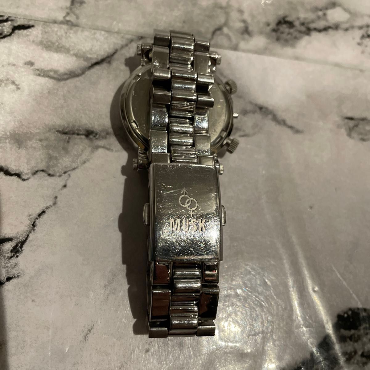 MUSK メンズ腕時計/クロノグラフMT-2131リューズ欠品