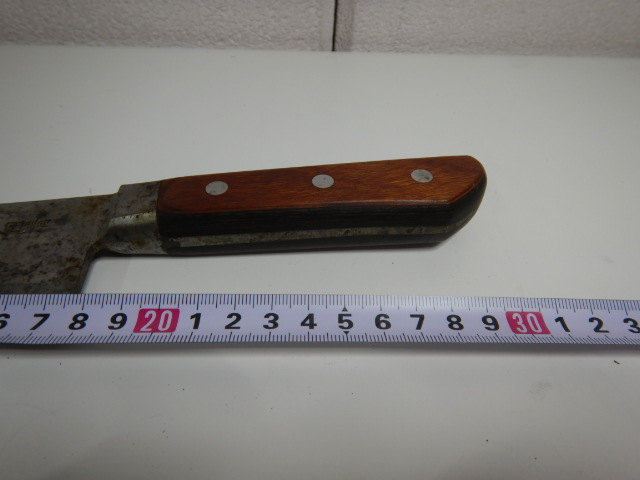 a314 登録 堺 包清 作 小出刃包丁 (左利き用 ?)  出刃包丁 (約) 全長：30cm 刃渡り：17cm 御料理包丁 厨房/料理職人 造り/魚捌の画像6