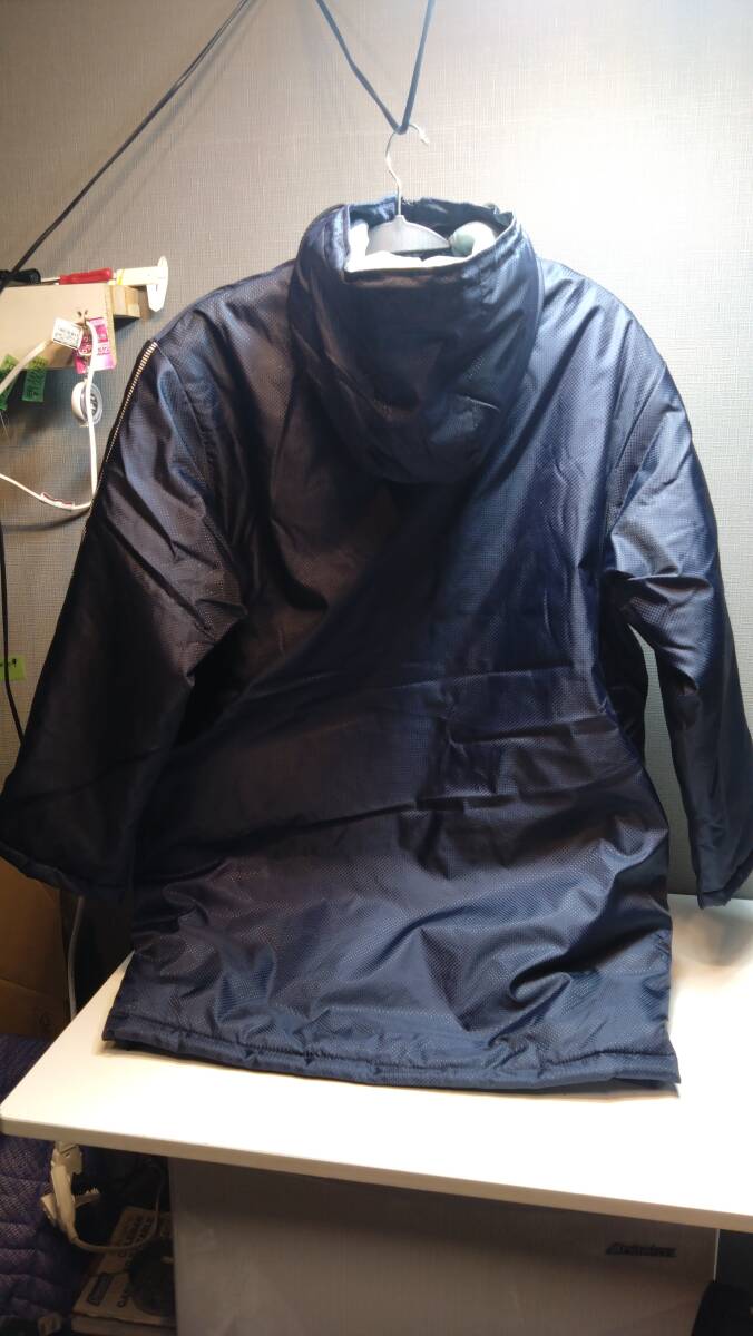 +m71 ③[ новый товар * нераспечатанный ]MIZUNO Mizuno оригинал bench пальто с капюшоном .M размер синий цвет 2024 год no. 100 раз коробка корень станция . память модель 