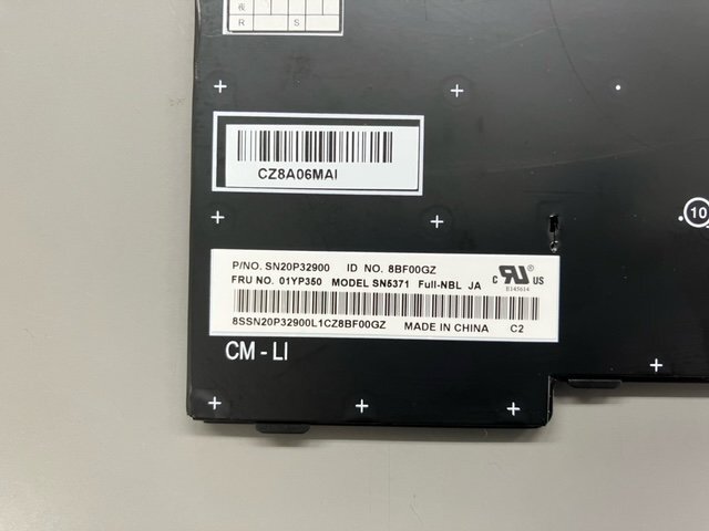 ThinkPad L380.L390.E480.E490.L480.L490用 日本語KB 動作OK 美品 01YP350 97911の画像3