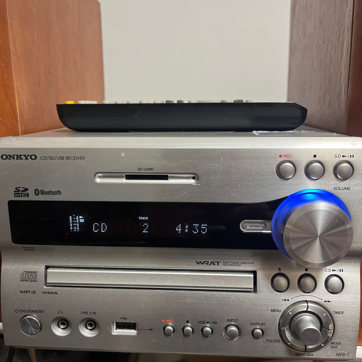 【中古動作品】ONKYO X-NFR7 ミニコンポ CD/SD/USB レシーバーシステム の画像5