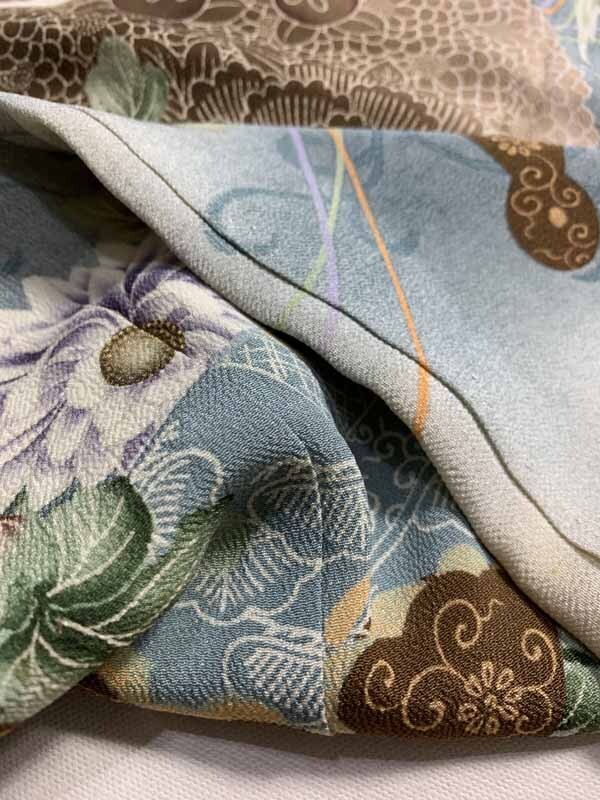 * кимоно ... античный кимоно obi * белый земля ...... цвет tomesode накладывающийся кромка узор натуральный шелк старый ткань старый . времена . птица феникс 