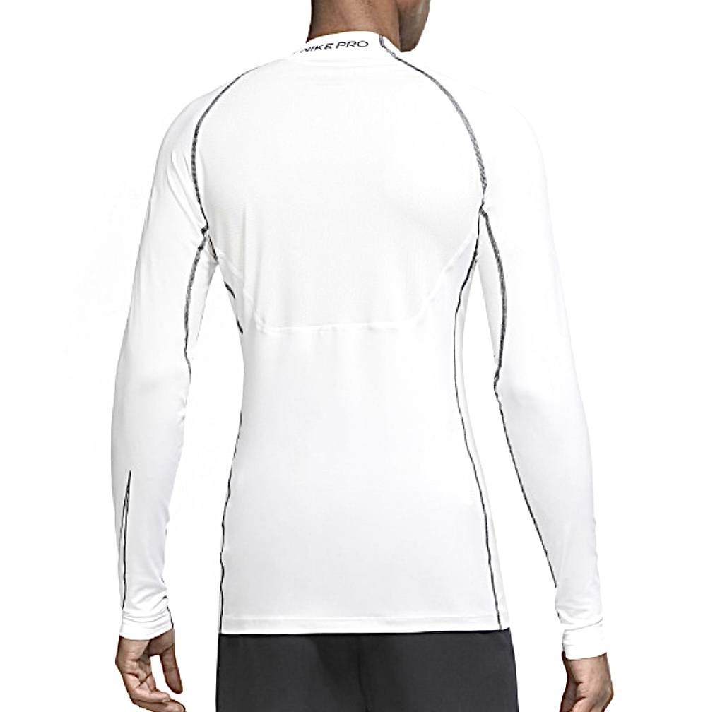 【新品】ナイキ プロ モックネック 長袖【987-100：白】XL インナー コンプレッション Tシャツ トレーニング ジム ゴルフ NIKE PROの画像2