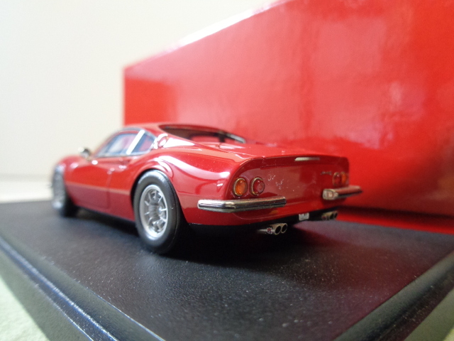 MAKE UP EIDOLON 1/43 Ferrari DINO 246 GT Type - E Campagnolo wheels 1971 Rosso Corsa - Tan color seats メイクアップ アイドロンの画像5