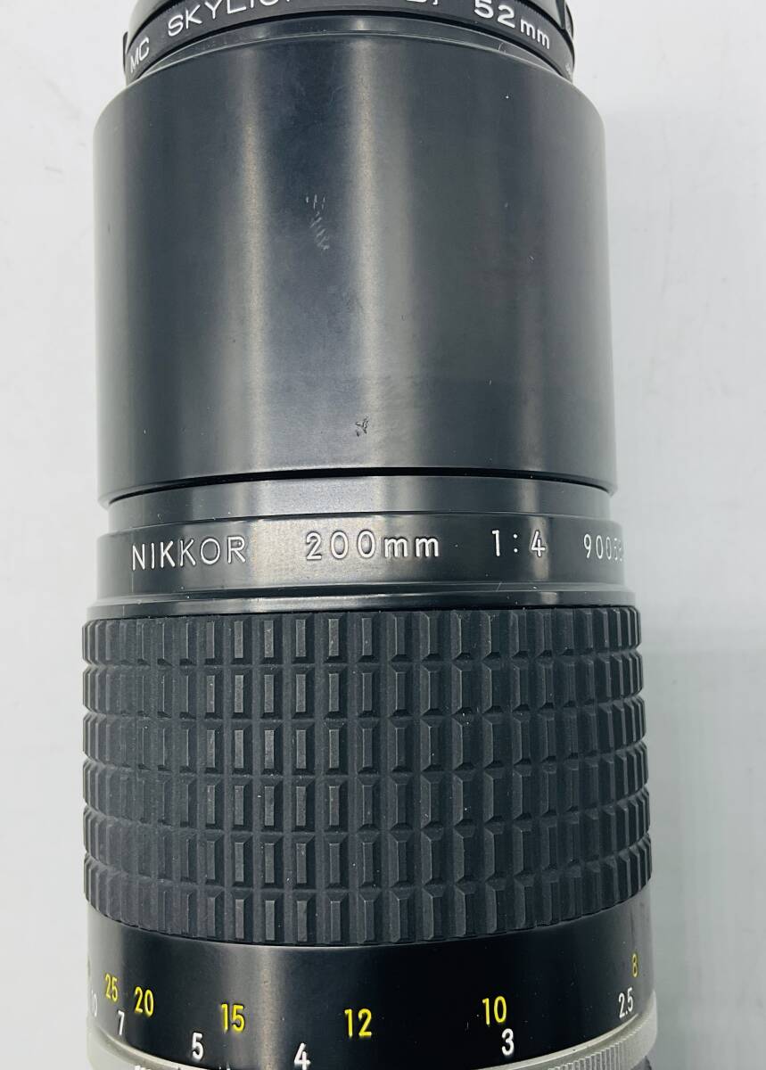 Nikon ニコン 200mm 1：4 Kenko MC SKYLIGHT 1B 52mm PK-13 27.5 900548 JAPAN カメラ レンズ 現状品の画像6