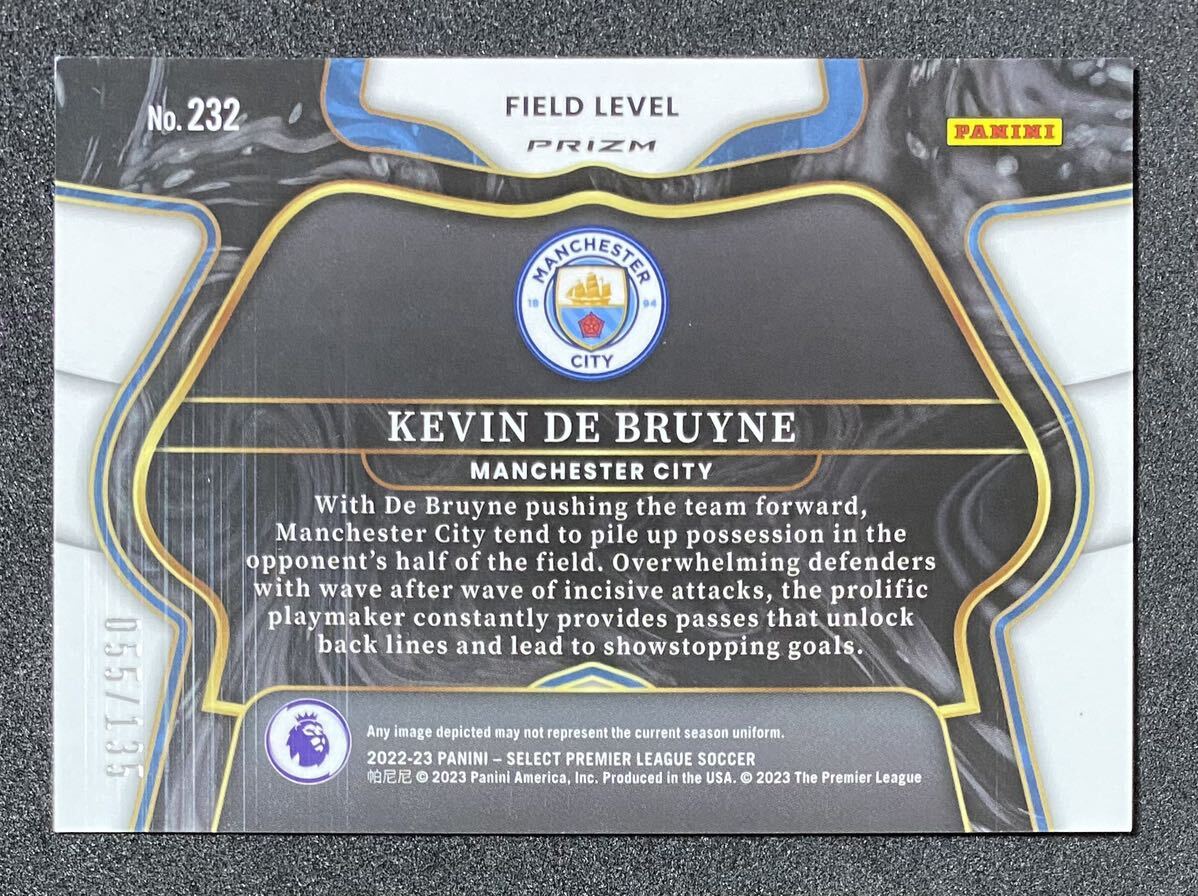 Kevin De Bruyne, Manchester City Field Level Purple /175 2022-23 PANINI SELECT PREMIER LEAGUE SOCCER_画像2