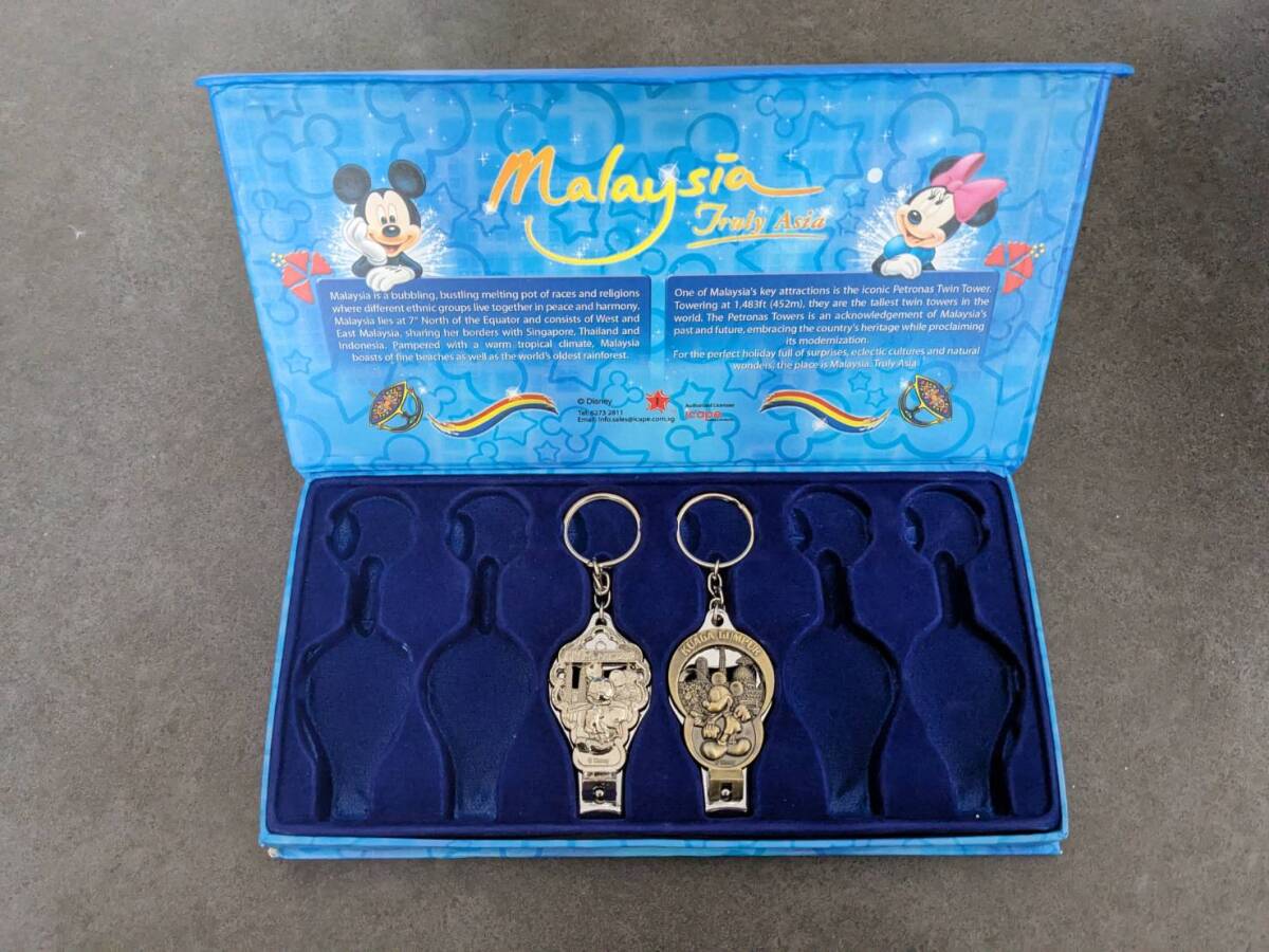 【希少/送料無料】マレーシア 限定 Disny ディズニー 爪切り キーホルダー 2種 ミッキー ミッキーマウス レア 希少 コレクションの画像2