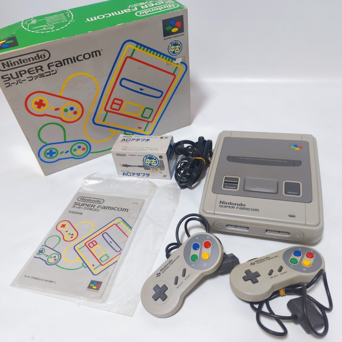 1 иен ~ рабочий товар Nintendo nintendo SUPER FAMICOM Super Famicom Hsu fami корпус SHVC-001 контроллер SHVC-005 с ящиком 