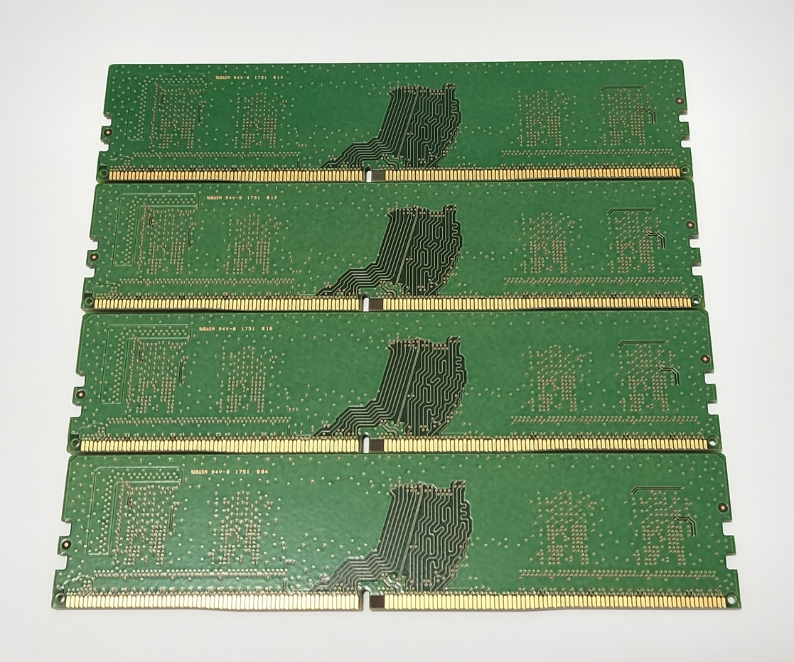 ■SAMSUNG 4GB 1Rx16 PC4-2400T M378A5244CB0-CRC デスクトップPC用メモリ DDR4 PC4-19200 4GBx4枚組 計16GB_画像2