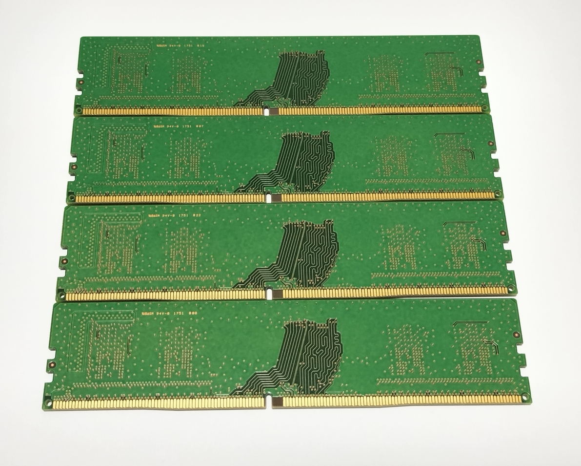 ■SAMSUNG 4GB 1Rx16 PC4-2400T M378A5244CB0-CRC デスクトップPC用メモリ DDR4 PC4-19200 4GBx4枚組 計16GB_画像2