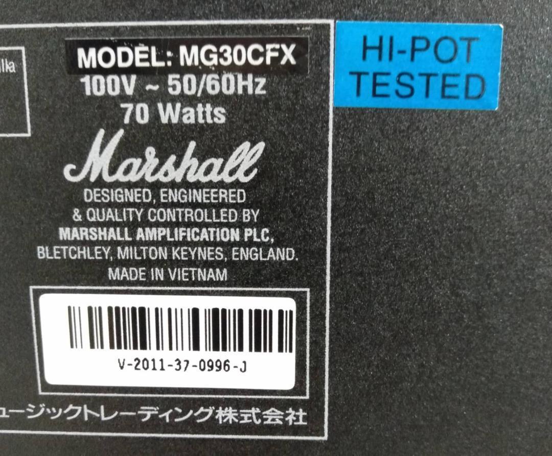 【美品】Marshall コンボギターアンプ 30W MG30CFX_画像7