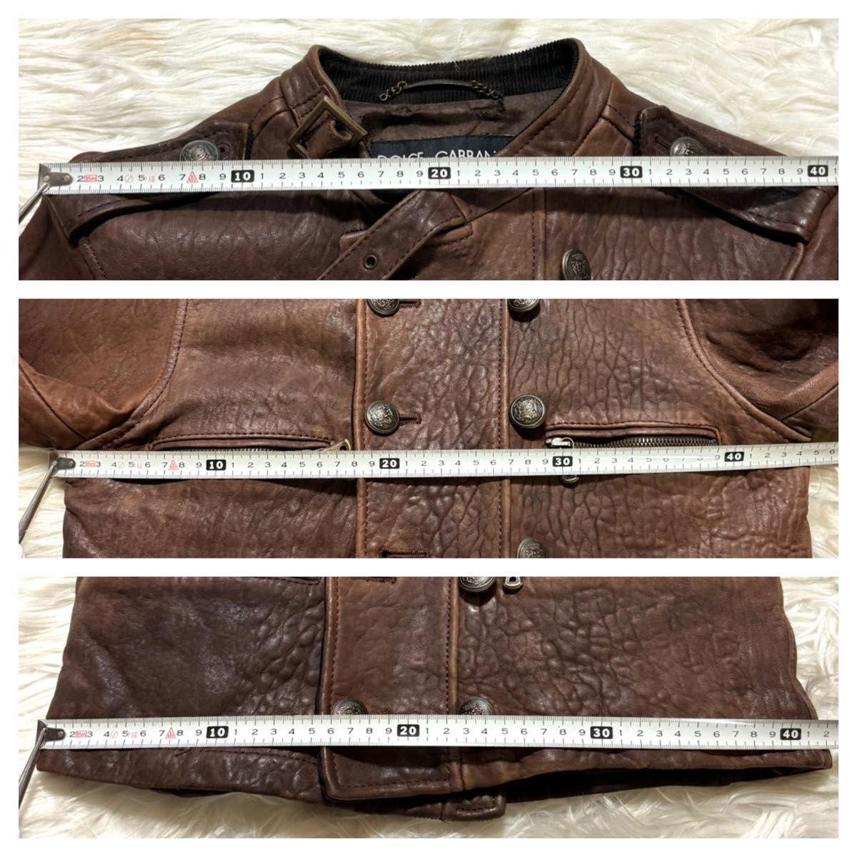 本物 黄金期 ランウェイ ドルチェ&ガッバーナ ナポレオン レザー 本物 黄金期 ランウェイ ドルチェ&ガッバーナ ナポレオン レザー