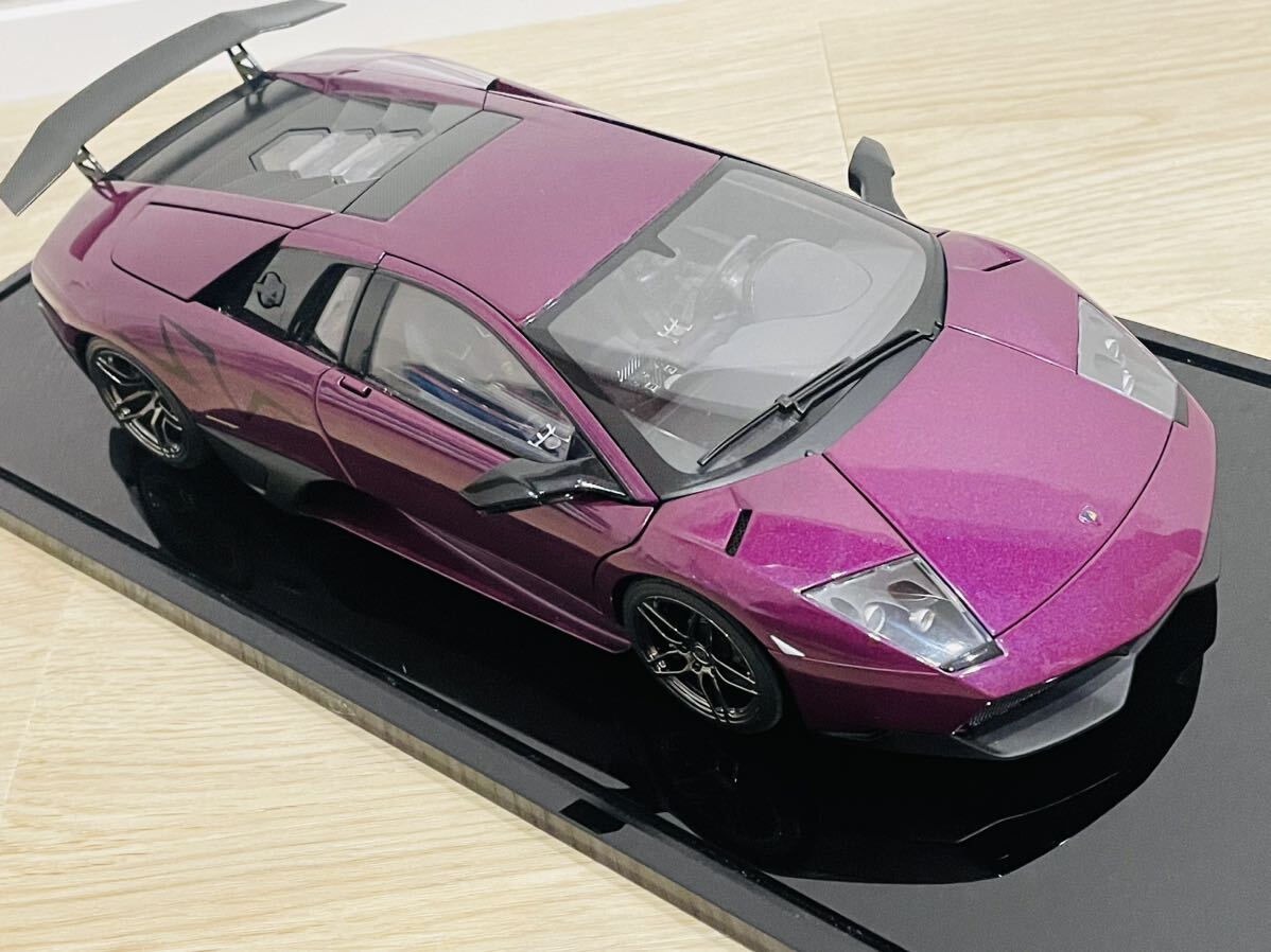 送料無料 中古美品 AUTOart 1/18 ランボルギーニ ムルシエラゴ LP670-4 スーパーヴェローチェ SV オートアート Lamborghini Murcilagoの画像5