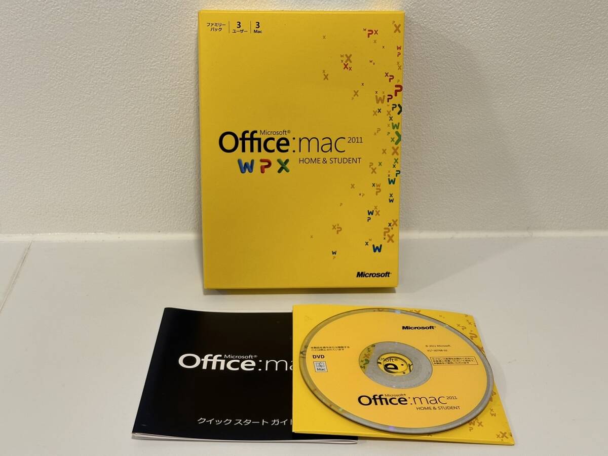 【中古】Microsoft Office Home & Student for Mac 2011ファミリーパック プロダクトキー付属_画像1