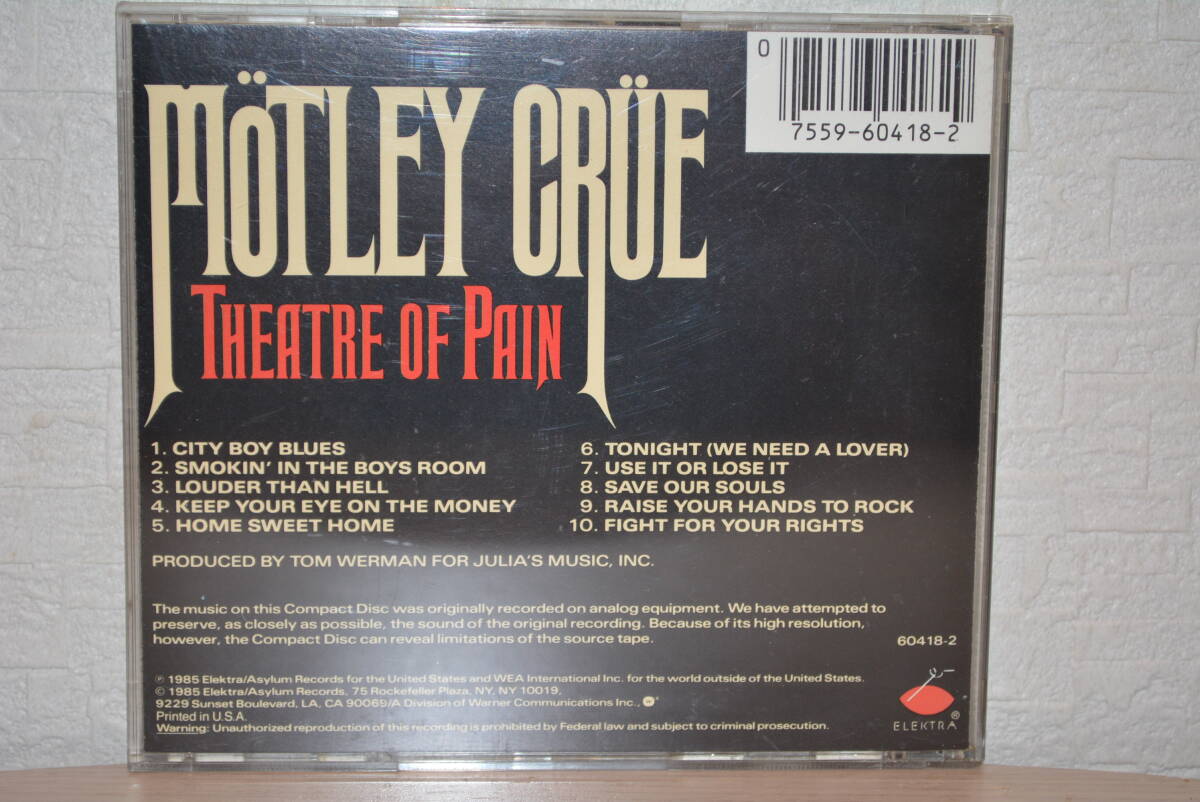 ★【CD】モトリー・クルー シアター・オブ・ペイン / MOTLEY CRUE / THEATRE OF PAIN 輸入盤_画像2