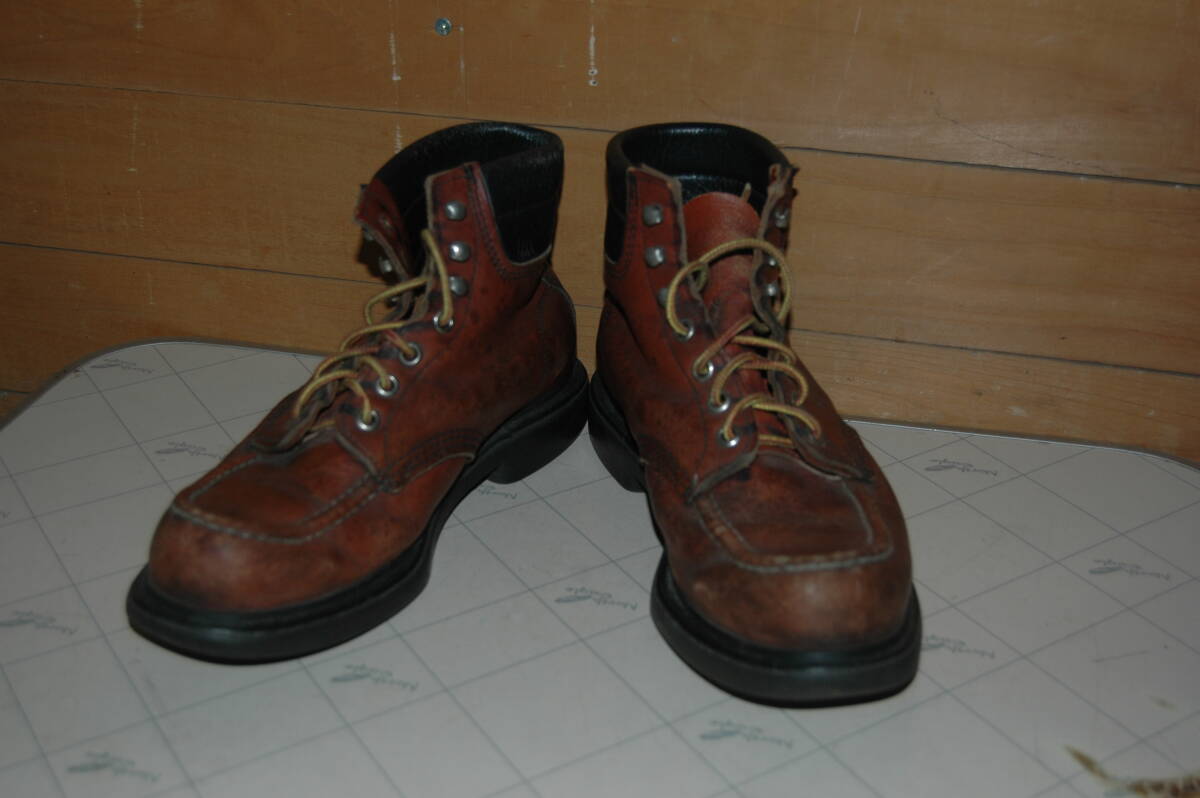 レッドウィング RED WING ブーツ 26002 USA 23.5cmぐらい used/NCで 検) クラッシック モックトゥ ハイカット ブラウン 茶 の画像4