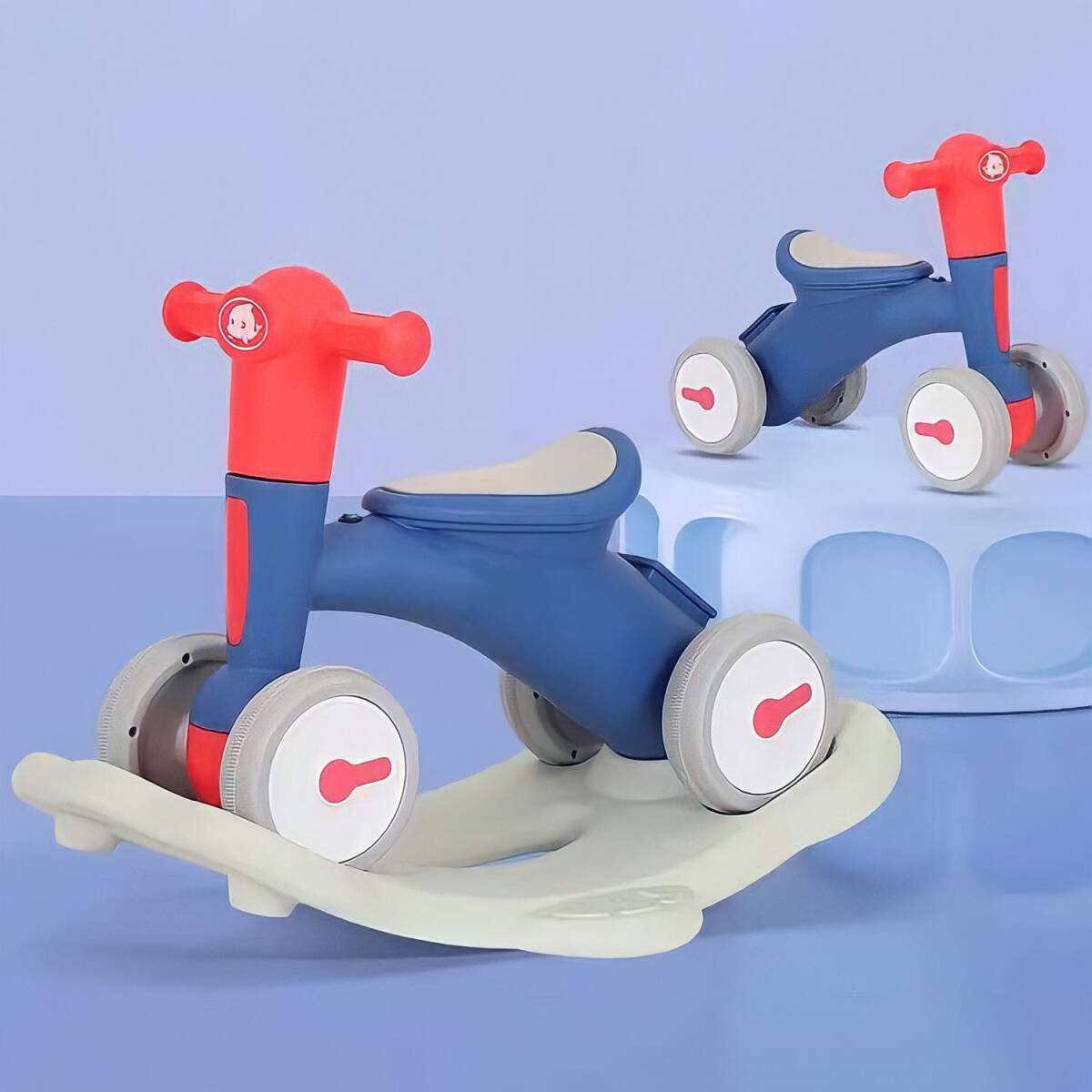  синий синий синий #2WAY# первый в Японии # ходунки # baby War машина # панель Like # самокат # кресло-качалка -# деревянная лошадь # ручная тележка # велосипед без педалей 