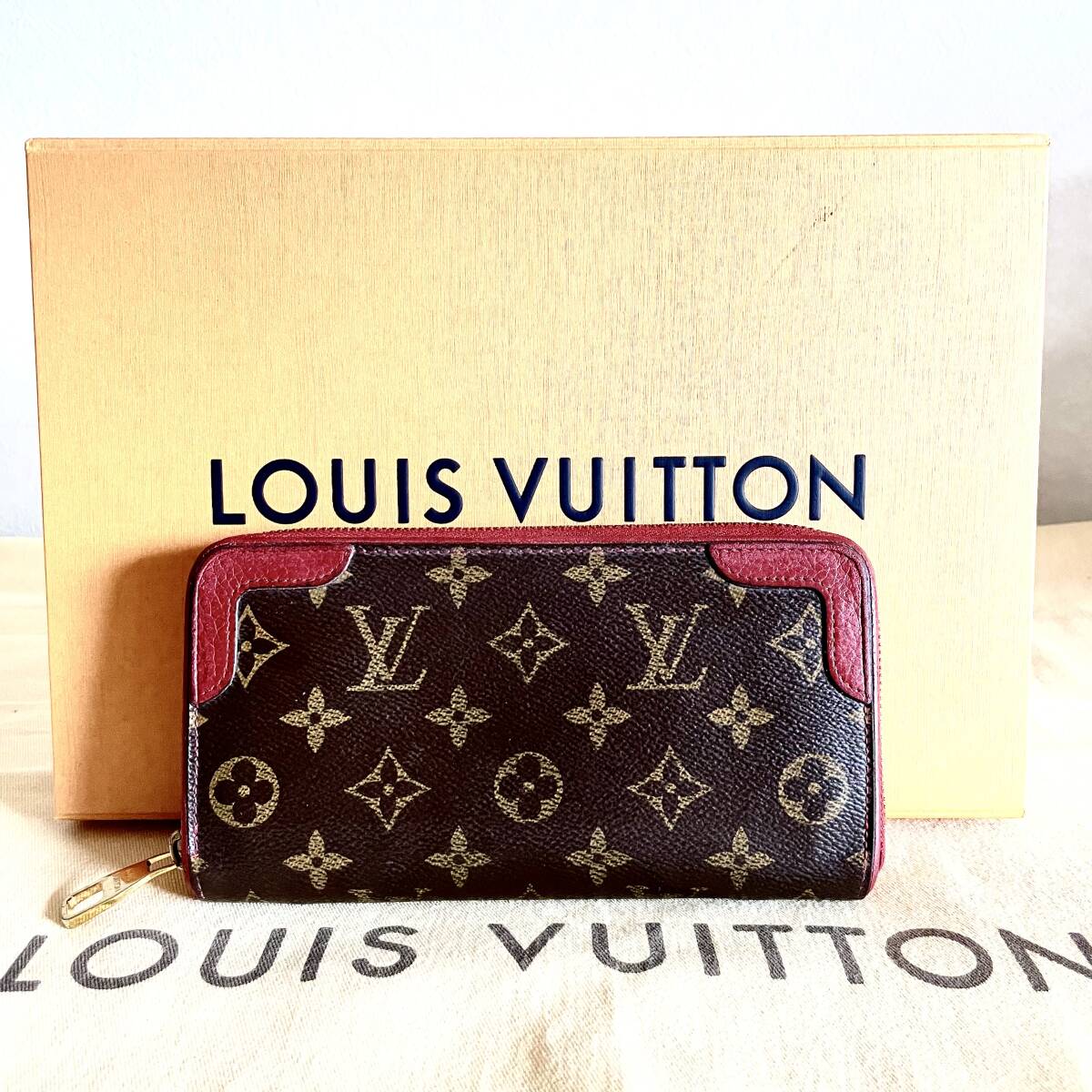 1円 美品LOUIS VUITTON ルイヴィトン モノグラム レティーロ ジッピーウォレット ラウンドファスナー 長財布 ウォレット M61854/MI1168の画像1