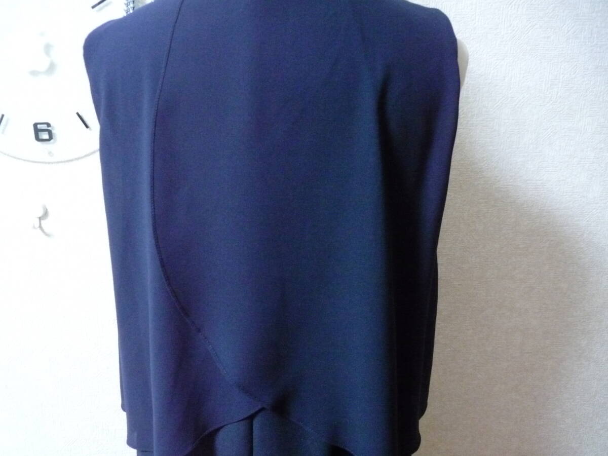 chaco（チャコ）　レディース ドレス 　ふくれ織り 　ワンピース　アプレドゥマン　黒×紺系　フォマル系　日本製　38_画像5
