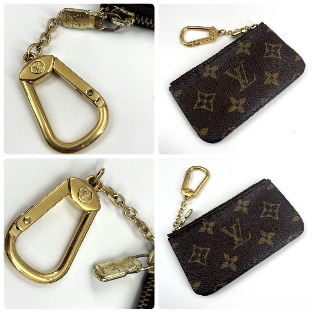 c591真贋済【ルイヴィトン】極美品” LOUIS VUITTON モノグラム ポシェットクレ コインケース M62650 小銭入れ キーケース キーリング ミニの画像6