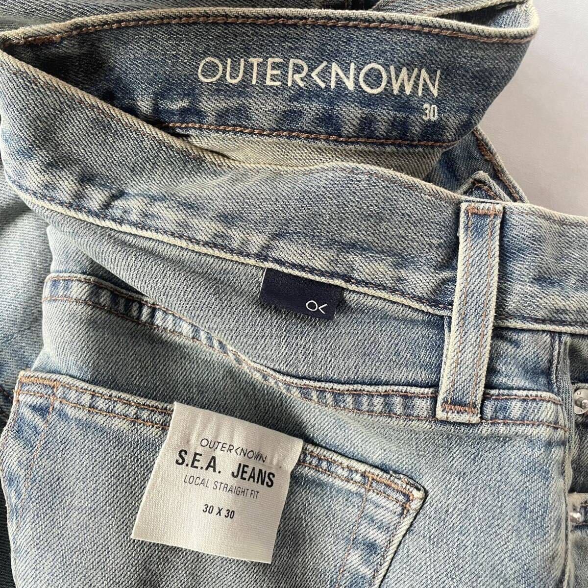 未使用 ロンハーマン取扱 outerknown S.E.A JEANS ビンテージ加工 デニムパンツ 30×30_画像7