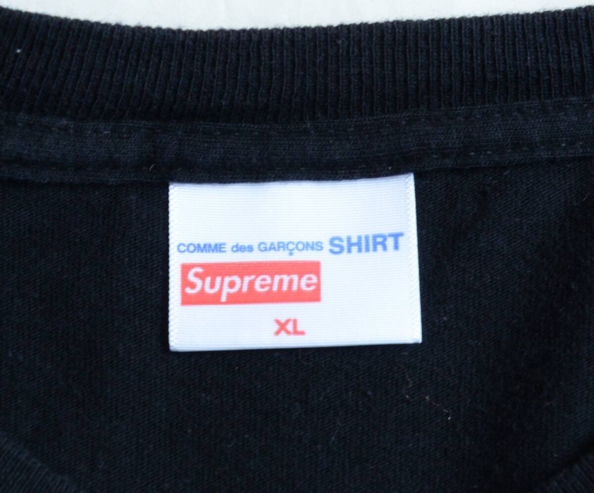 SUPREME × コムデギャルソン ロンT Tシャツ 黒 size XL シュプリーム_画像4