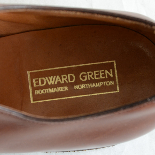  old Logo Edward Green EDWARDGREEN cap tu leather shoes size 8D