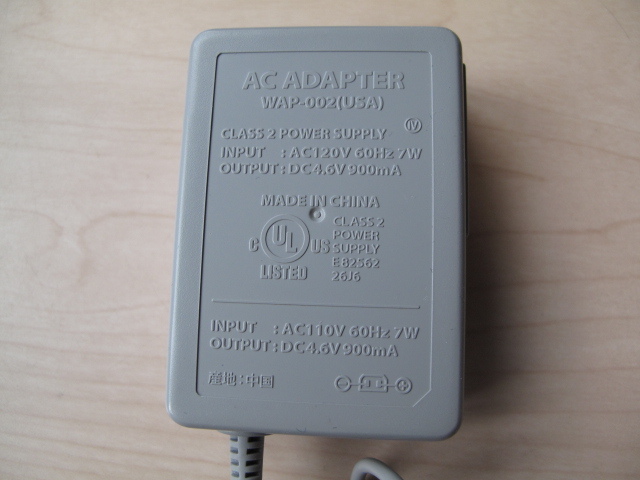 3DS AC adaptor WAP-002 genuine products charger Nintendo 