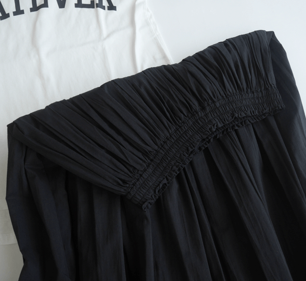 新品■COCAコカ■着映え度抜群！インド綿きれい色フレアスカート 黒 ショートの画像6