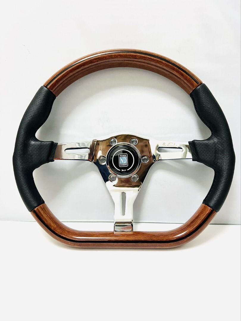  remainder one point.! free shipping Nardi steering wheel new goods after market goods D type wood steering wheel 