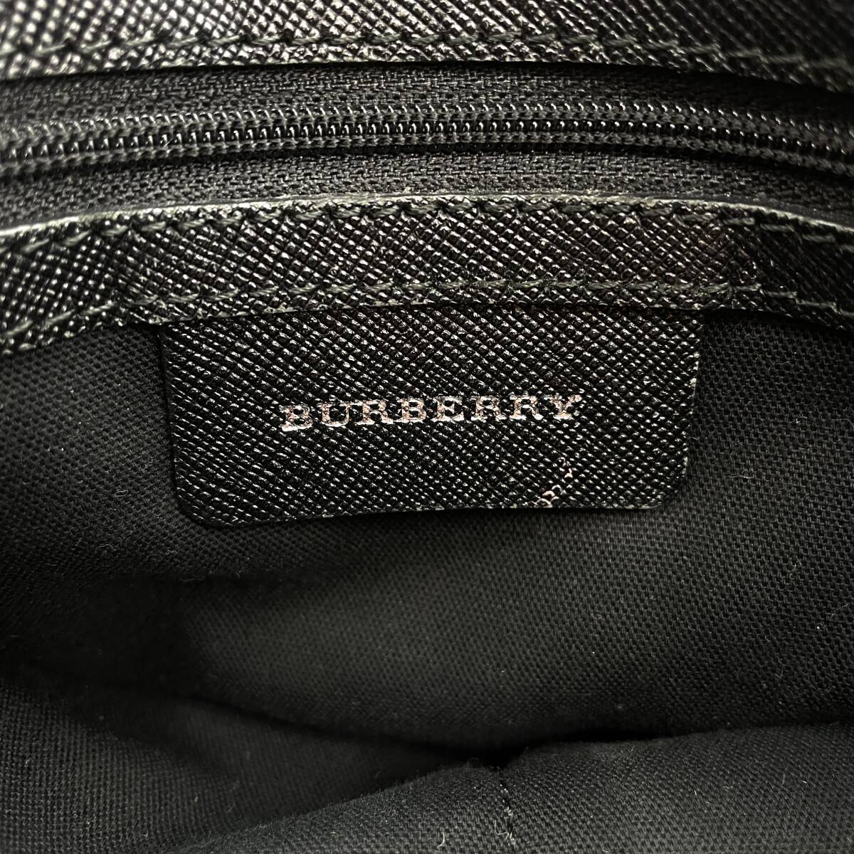 １円〜 ◇入手困難品◇ Burberry バーバリー ノバチェック ターンロック ナイロン レザー ショルダーバッグ 斜めかけ ポシェット_画像8