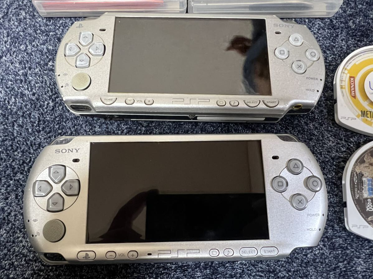PSP SONY PlayStation PSP-3000+PSP-2000 ソフト付き ジャンク品の画像4