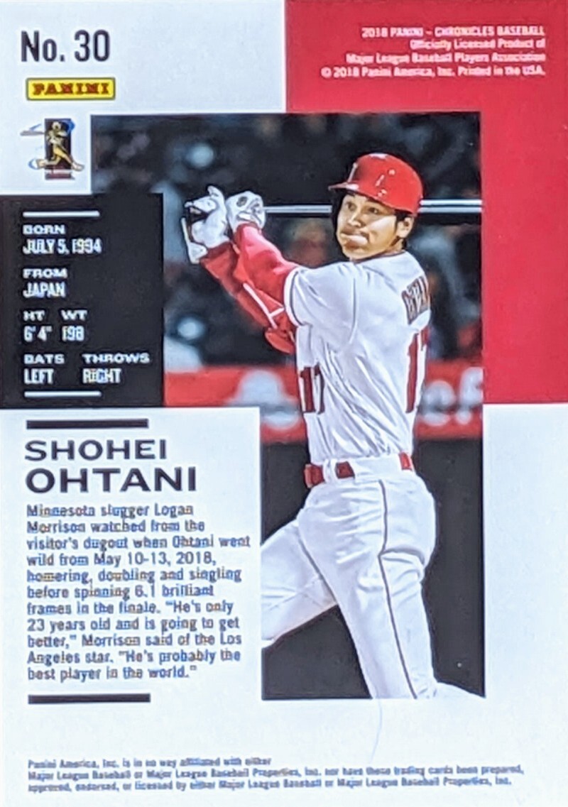 【大谷翔平 PSA10】2018 PANINI CHRONICLES RC #30 送料無料の画像4