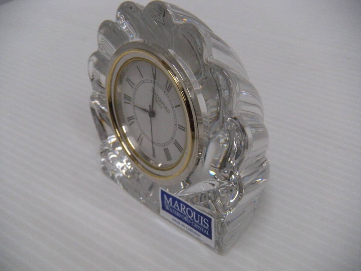 392 waterford crystal ウォーターフォード 置時計 ガラス細工 クリスタルガラス ヴィンテージ アンティーク レトロ 時計 とけい 置物の画像4
