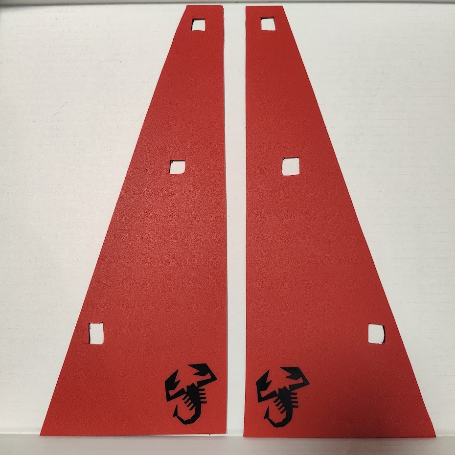 [ free shipping ] abarth 124 Spider mudguard red Scorpion mud flap mud guard 