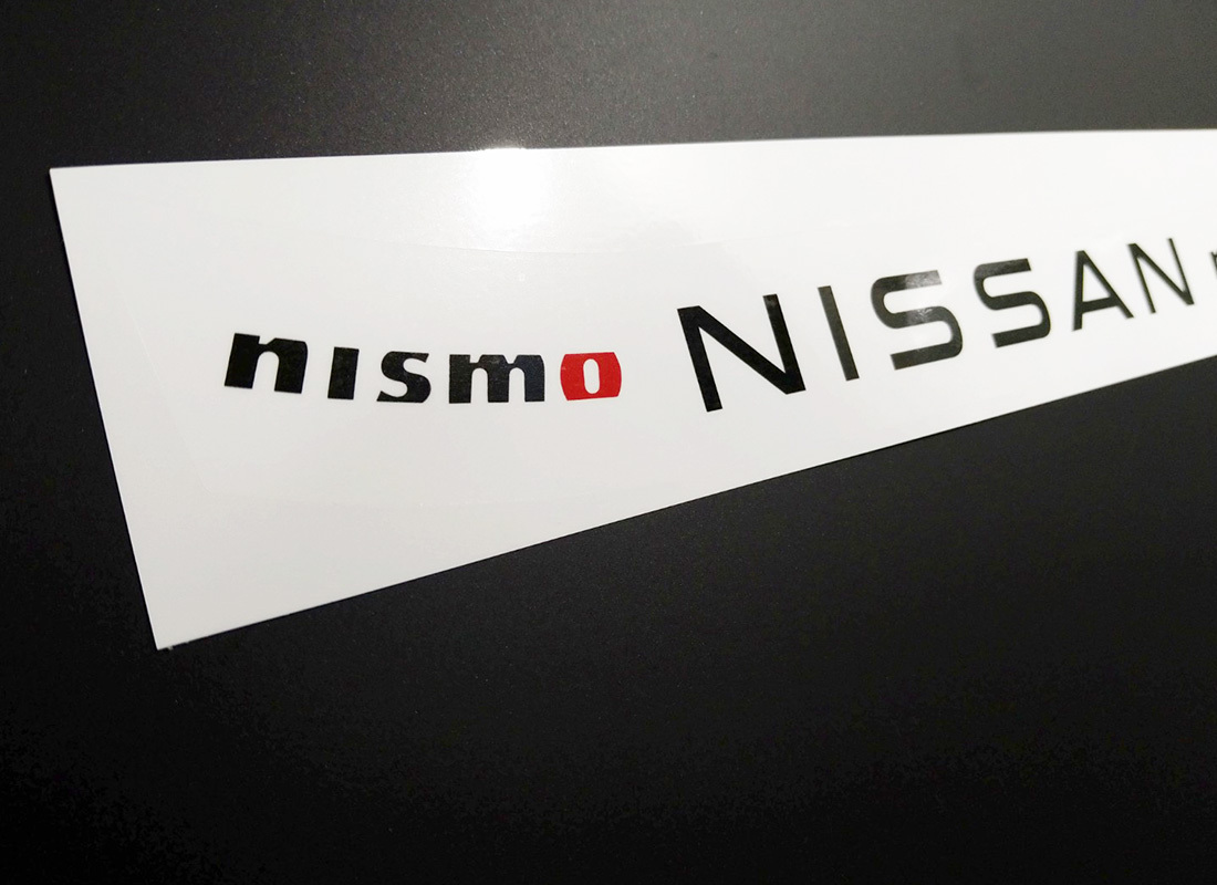 NISSAN NISMO バイザーステッカー アライ4輪用ヘルメット GP-6 GP-6S GP-5 GP-5S SK-6 SK-5 日産 ニスモの画像3