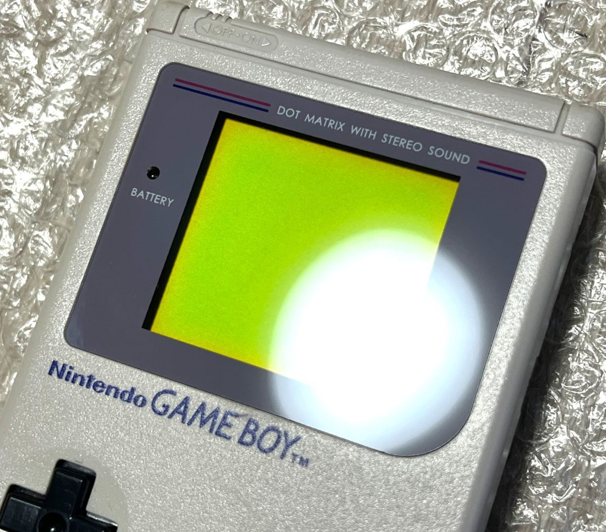 〈美品〉GB 初代 ゲームボーイ ブロス 本体 DMG-01 グレー＋大工の源さん・ドラキュラ伝説・星のカービィ・ワリオランド GAMEBOY bros.の画像3