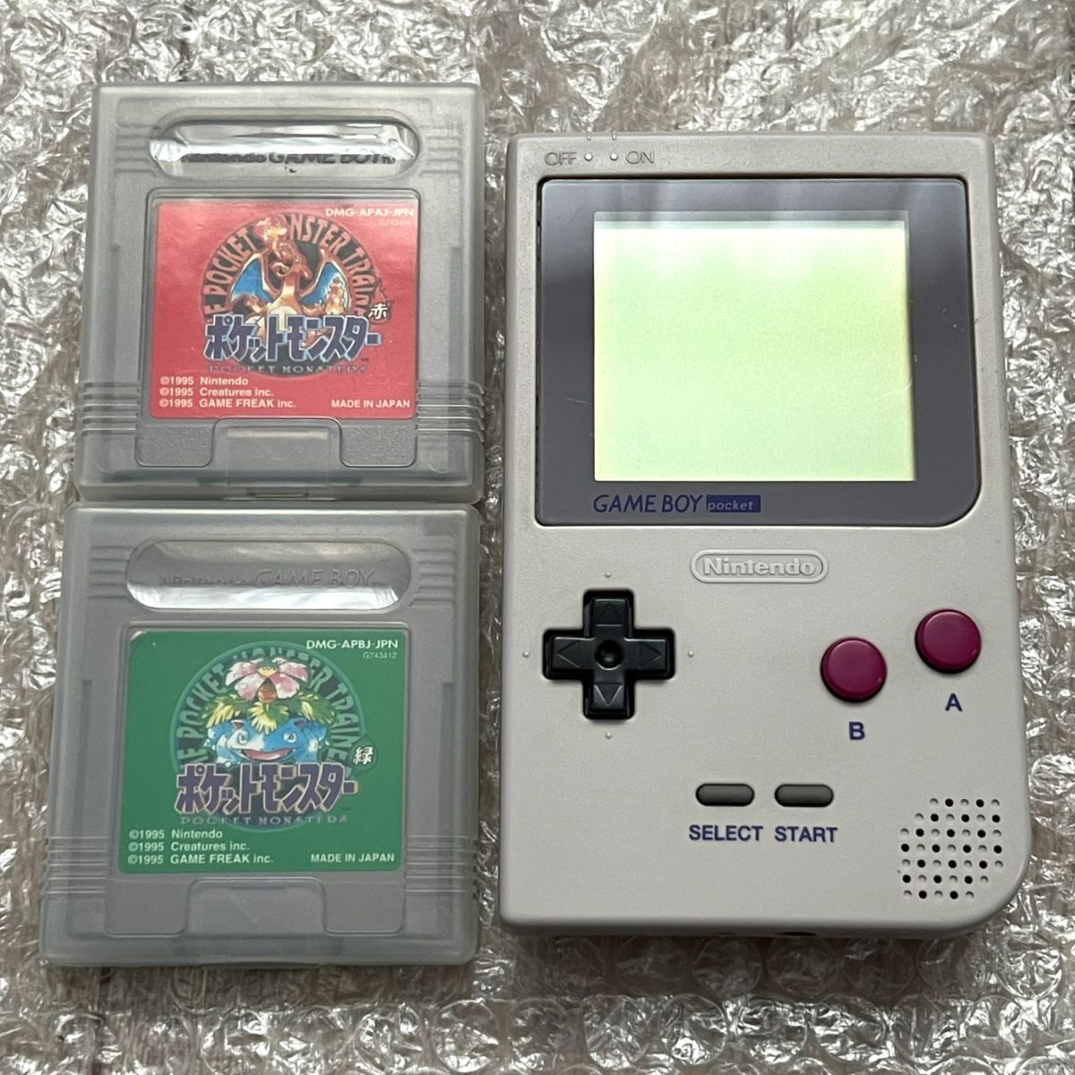 〈良品・動作確認済み〉GB ゲームボーイポケット 本体 グレー MGB-001 ポケットモンスター赤・緑 GAMEBOY Pocket