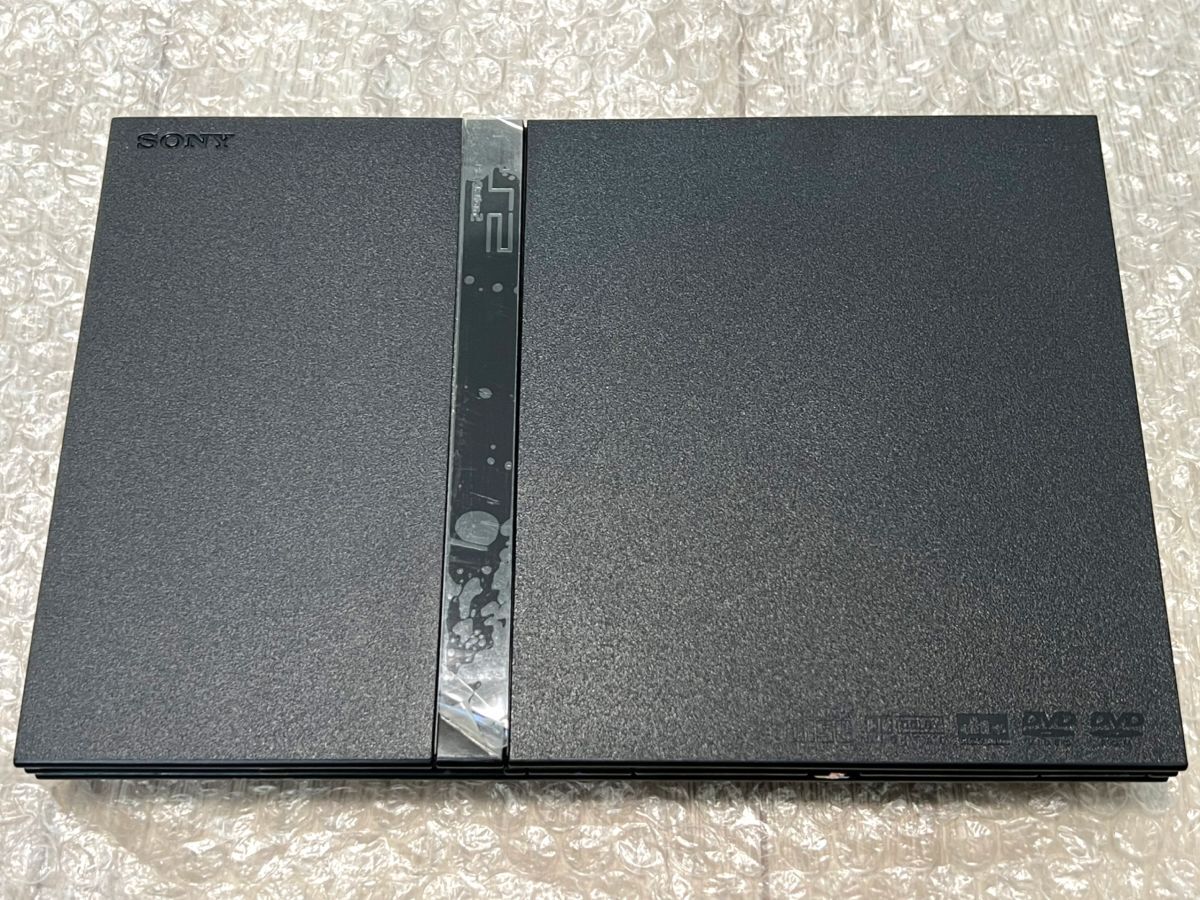 〈現状品・ほぼ未使用・本体極美品〉PS2 プレイステーション2 SCPH-77000 CB チャコールブラック 薄型 本体 プレステ2 PlayStationの画像2