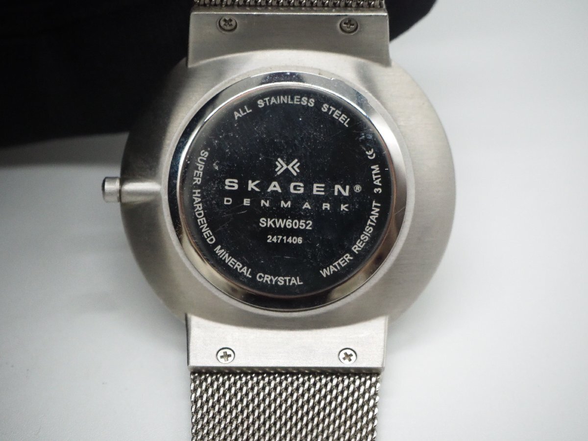 SKAGEN スカーゲン SKW6052 白文字盤 メンズ腕時計 QZ デイト キングラム[fnk]の画像7