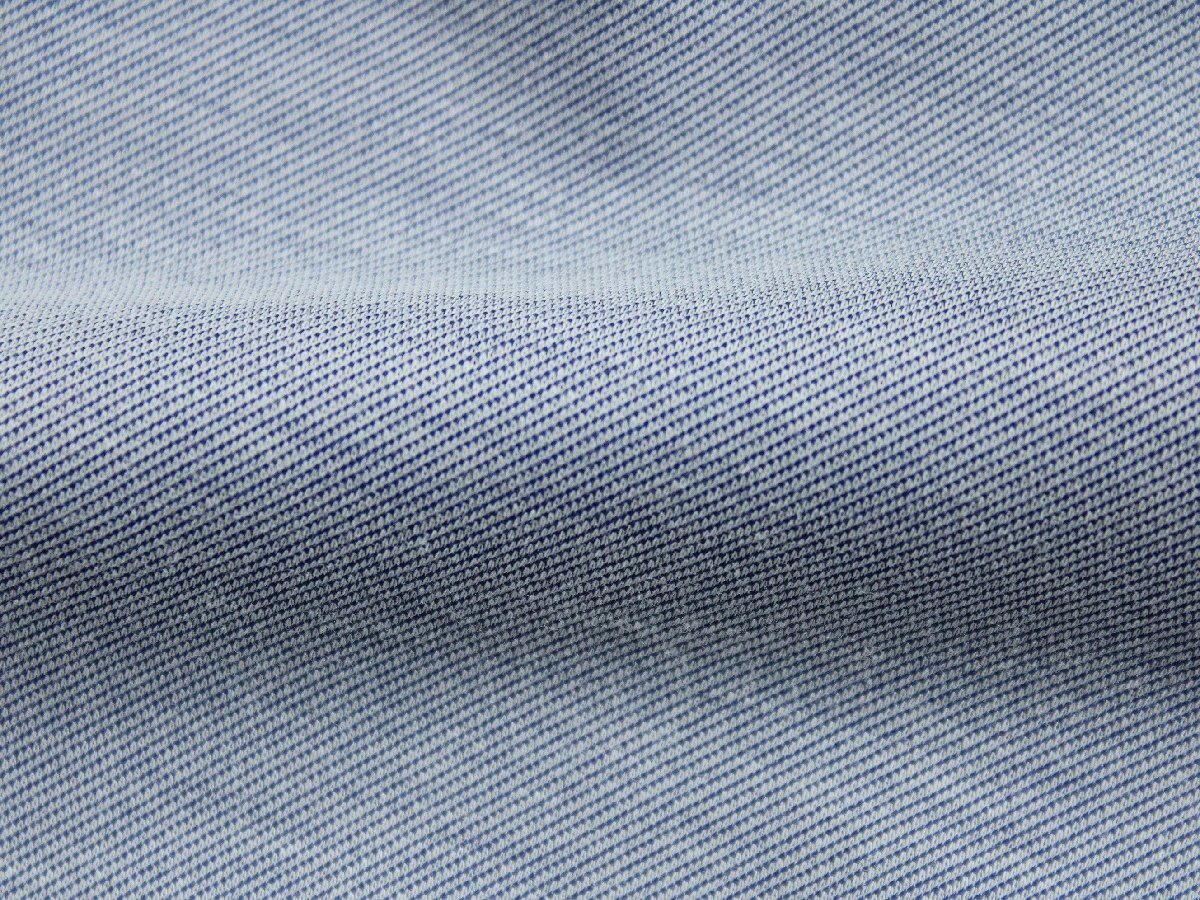 美品 エムズグレイシー コットンフラットカラーフリル半袖プルオーバー 青白40 ri952_画像8