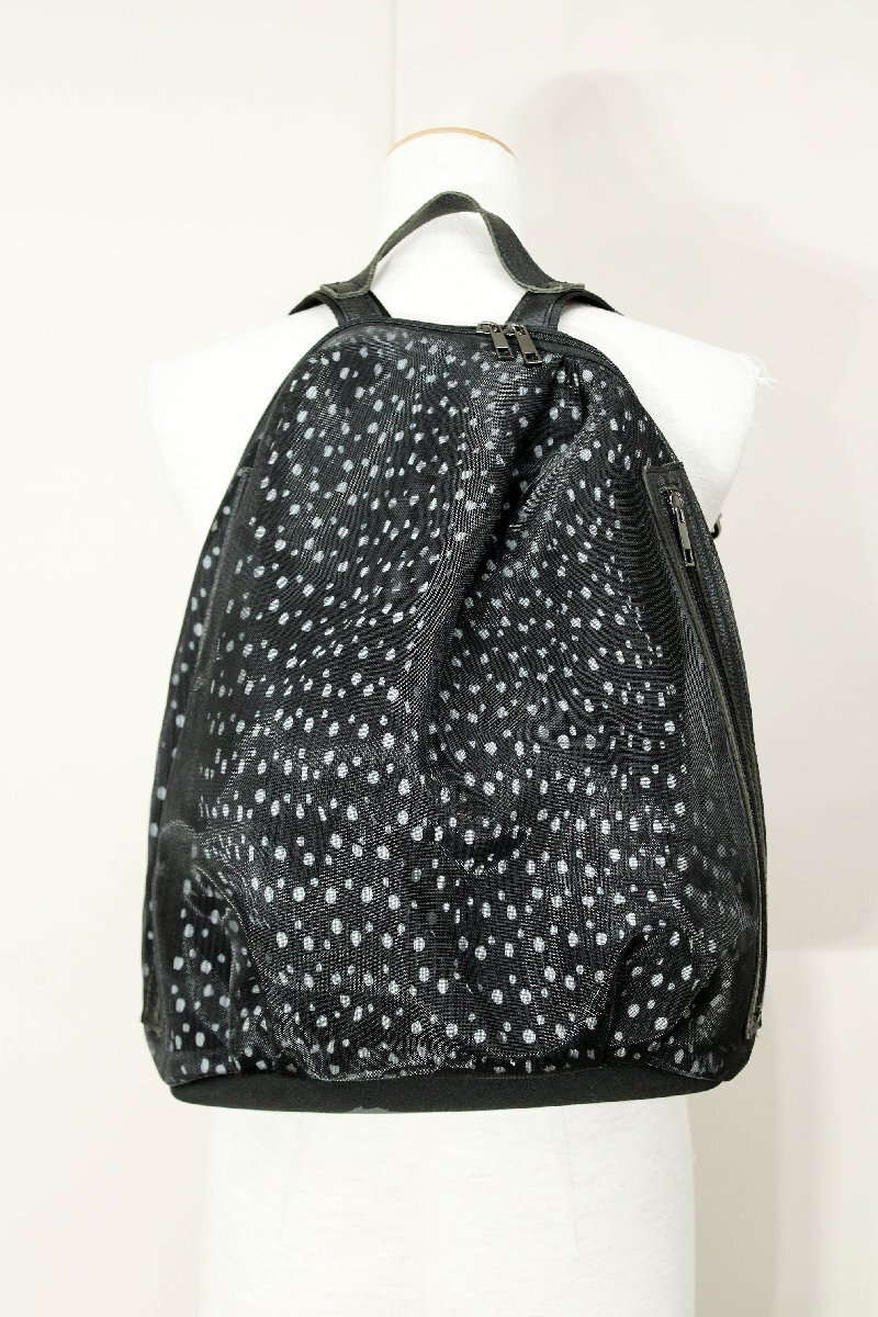 * beautiful goods *. rain senso Uni ko/chu-ru Layered dot pattern rucksack : black series yu459