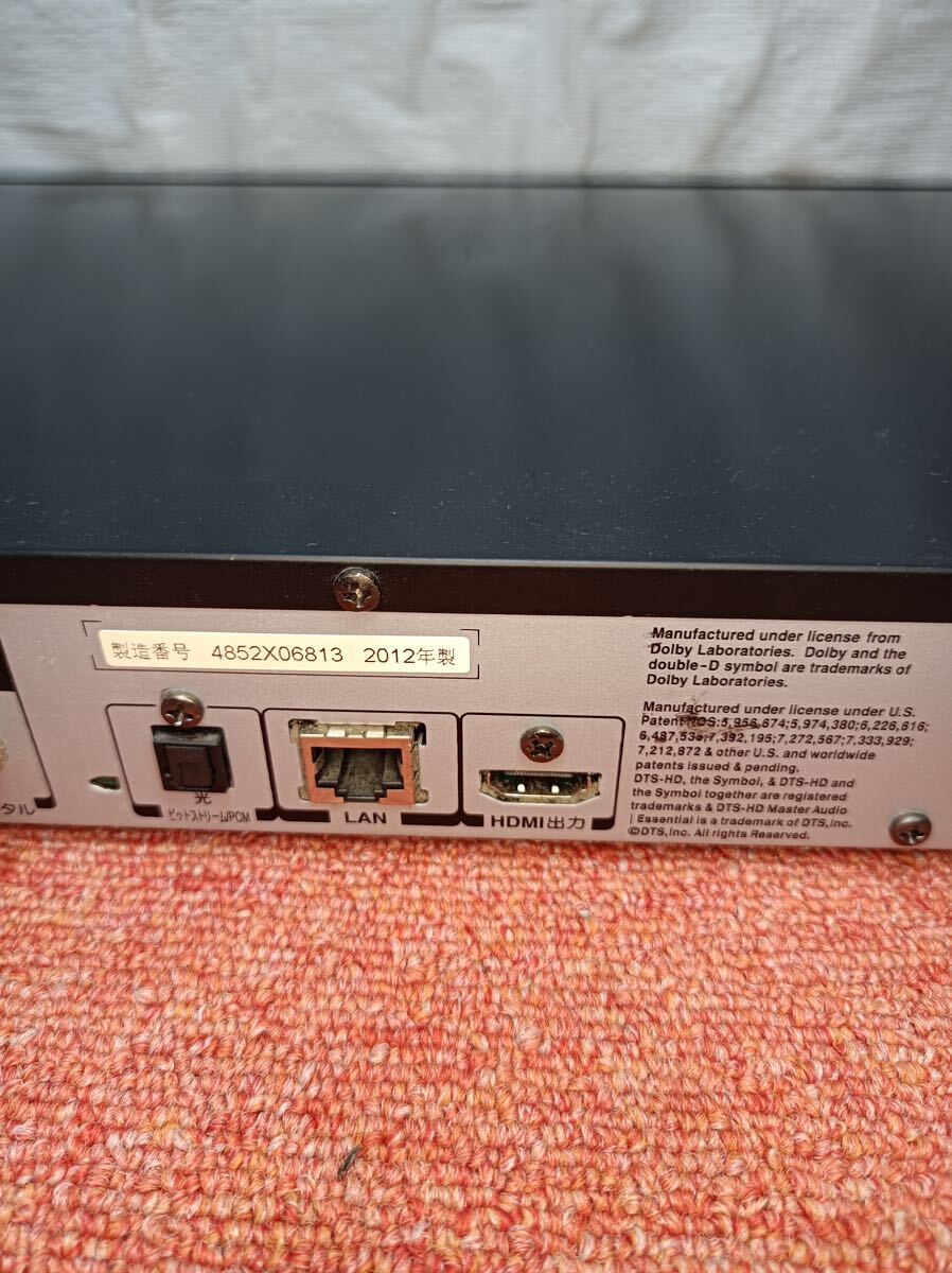 [八1804] 【中古品】TOSHIBA 2012年製 HDD&ブルーレイディスクレコーダー DBR-Z110 通電確認済 本体のみの画像8
