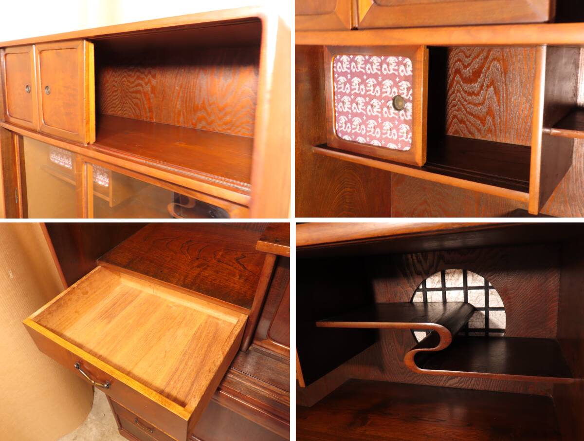 古い 重ね 茶箪笥 茶棚 飾り棚 戸棚 茶道具 和家具の画像7