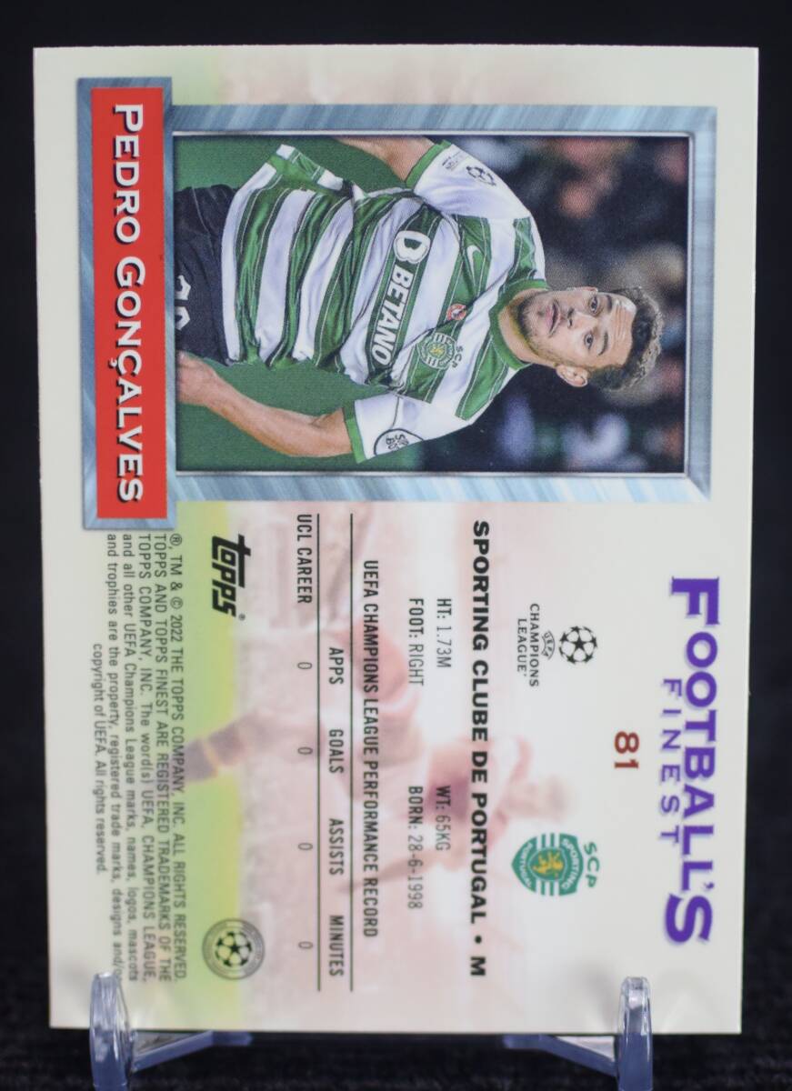2022 Topps Finest Flashbacks Pedro Goncalves ペドロ ゴンサルベス Portugal サッカー ルーキーカードの画像2