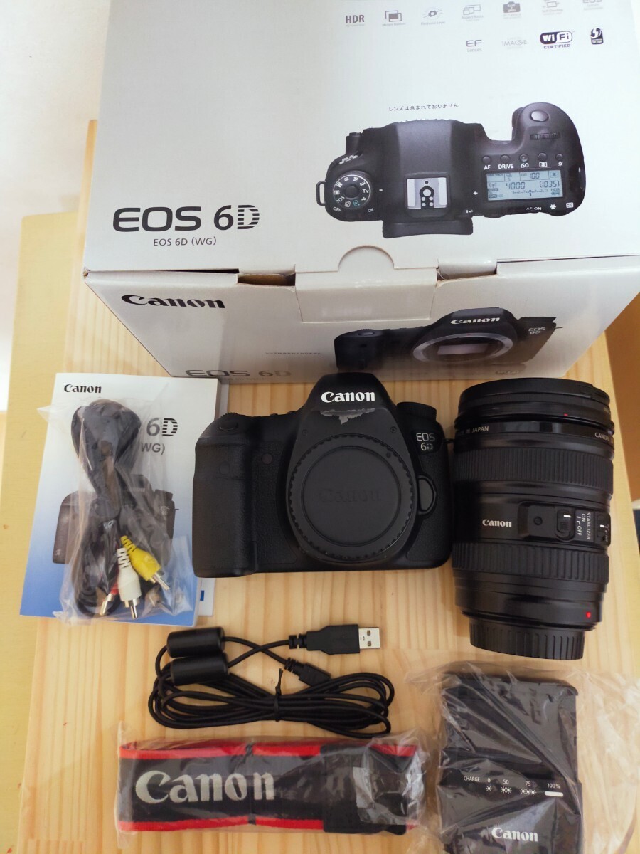 ★実用美品★ Canon キャノン EOS 6D EF 24-105mm F4 L IS USM レンズキット 付属品多数♪