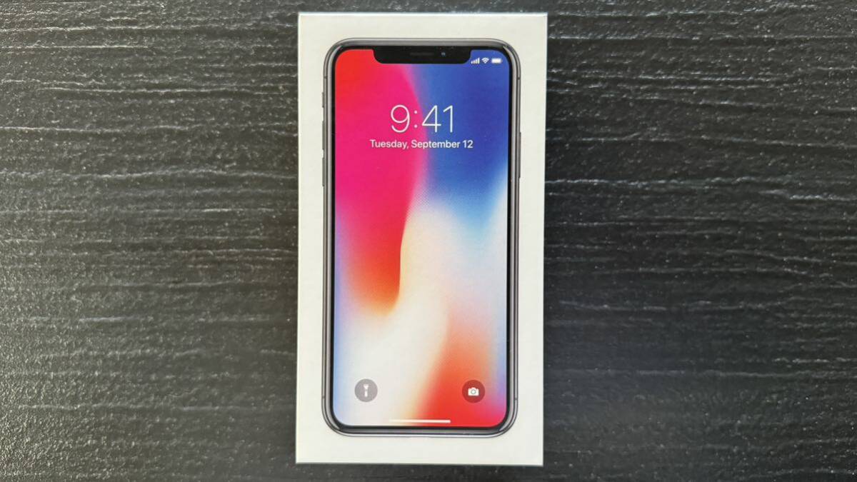 美品　Apple iPhone X MQC12J/A space gray 256GB A1902 SIMフリー 付属品：箱